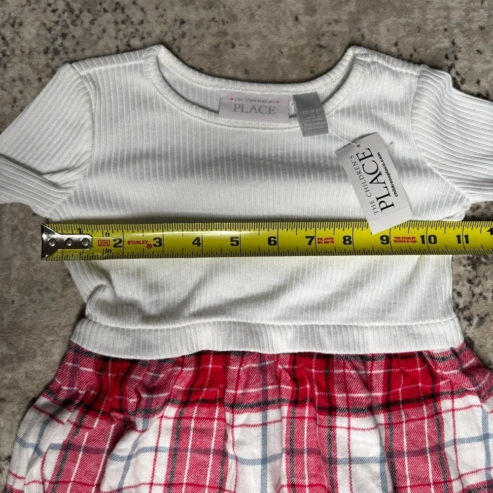 NWT The Children’s Place Plaid Holiday Christmas Dress Size 12-18 Months